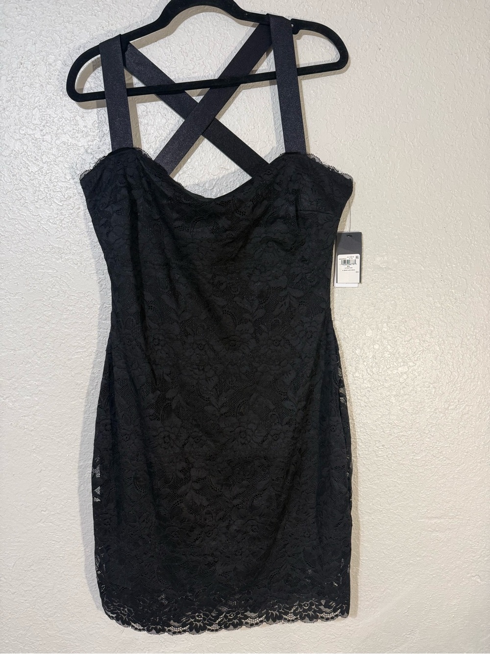 Guess Y2K black lace bodycon dress New with Tags